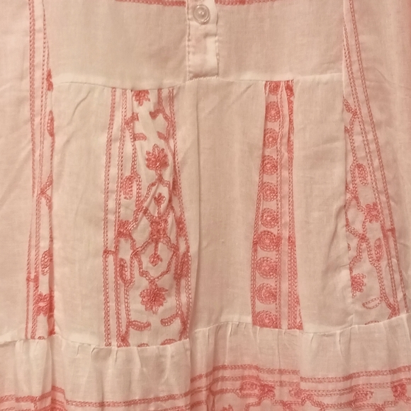 Boho Embroidered  Ethnic Maxi Dress made in Italy - Picture 7 of 8